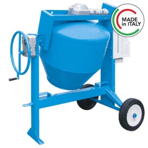 BetonieraabicchieresilenziataPolieriTechmonofase1.5kWconriduttorediribaltamento,500lt