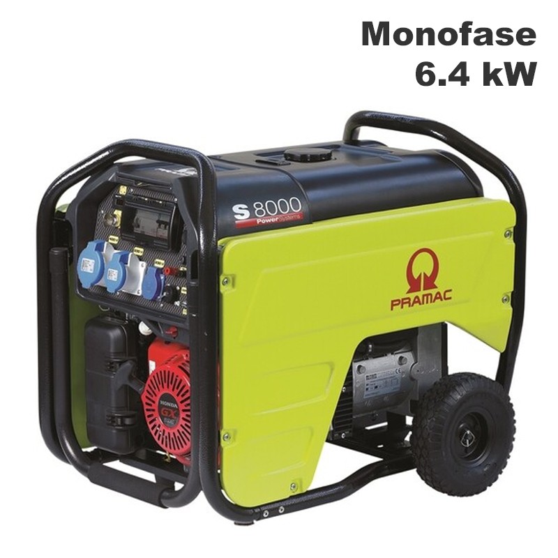 GeneratoredicorrenteabenzinaPramacS8000Monofase6.4kWconpredisposizioneaccessorieAVR