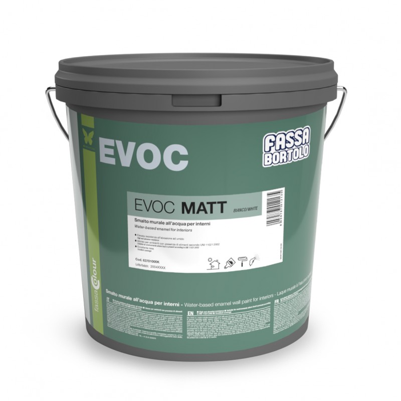 SmaltomuraleidrodiluibileperinternibiancoFassaBortoloEVOCMATT(Secchio10lt)